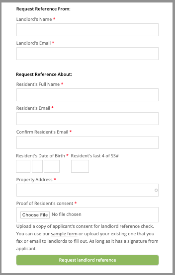 Request Landlord Reference Online